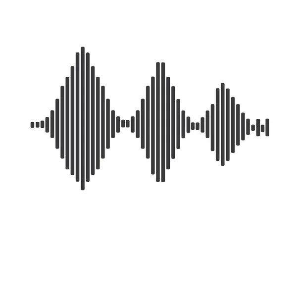 音波音楽ロゴ — ストックベクタ