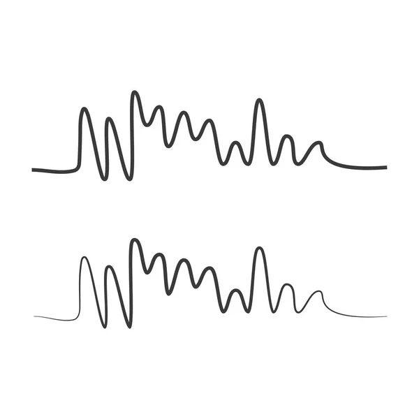 Logotipo de música de onda de sonido — Vector de stock