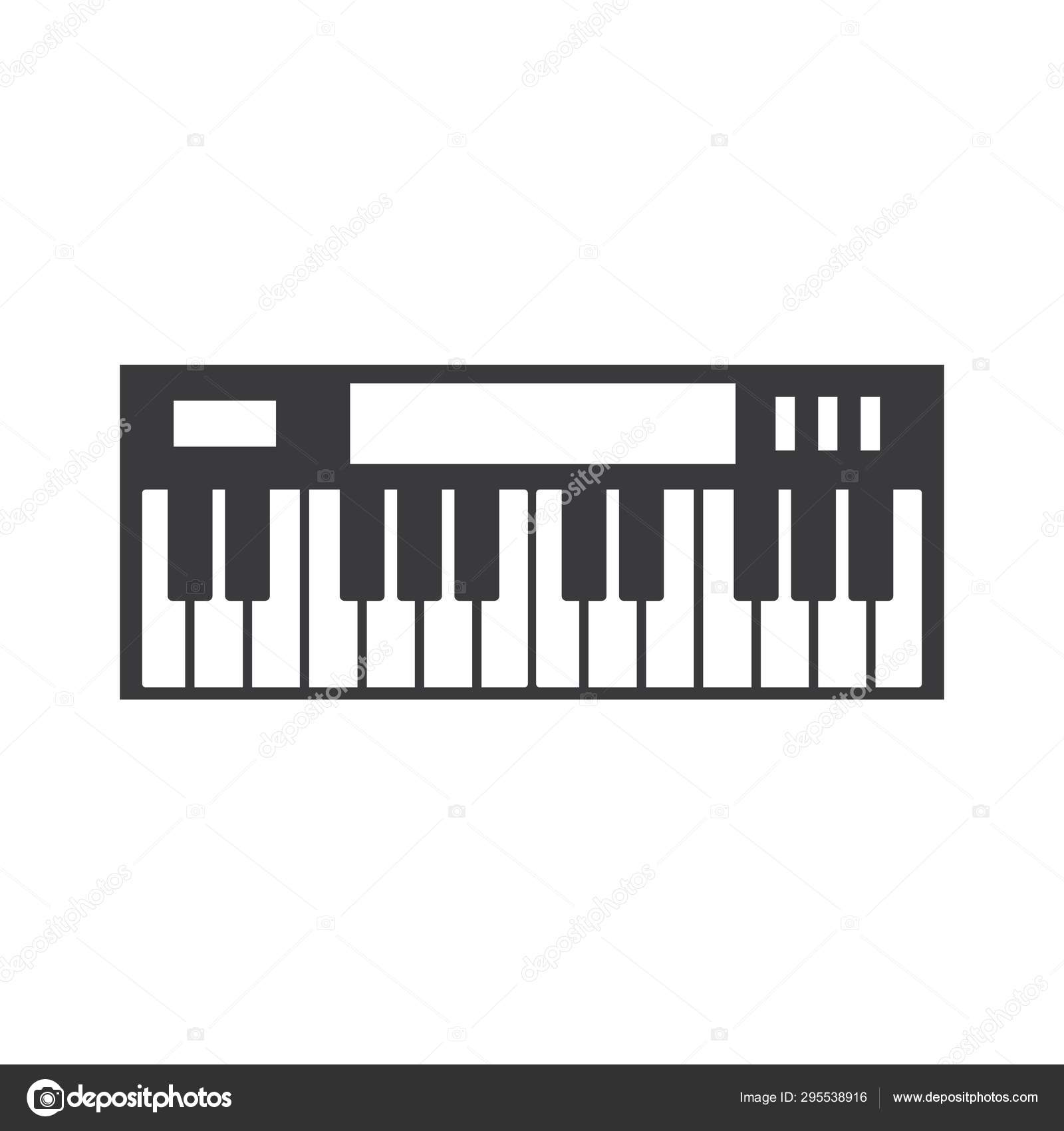 Synthesizer Flat Music Piano Keyboard Vector : image vectorielle