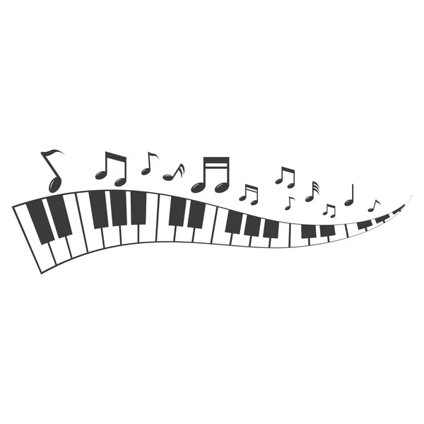 Icona pianoforte vettoriale ilustrazione — Vettoriale Stock