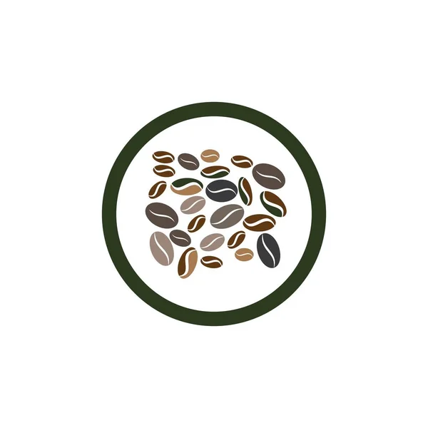 Kávová zrna logo — Stockový vektor