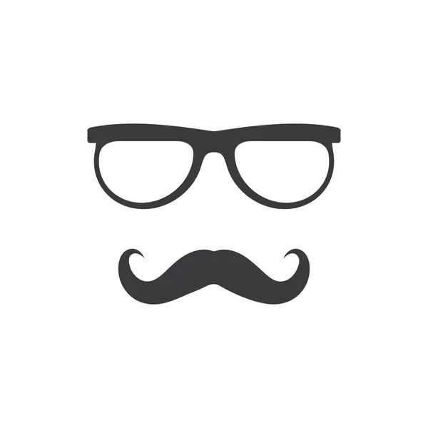 Chapéu de cavalheiro e bigode — Vetor de Stock