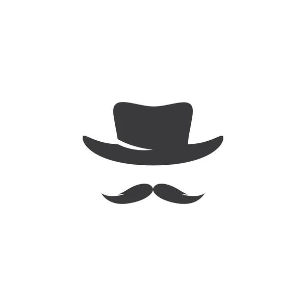 Chapeau de gentilhomme et moustache — Image vectorielle