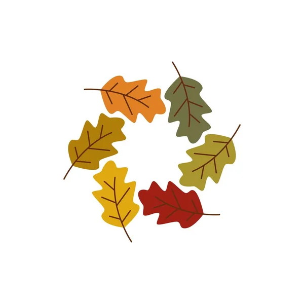 Herfst blad logo sjabloon — Stockvector