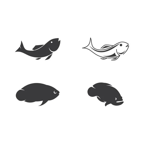 Logo poisson ensemble ilustration — Image vectorielle