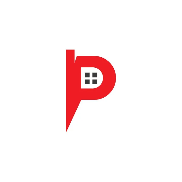 P 初期プロパティ ロゴ — ストックベクタ
