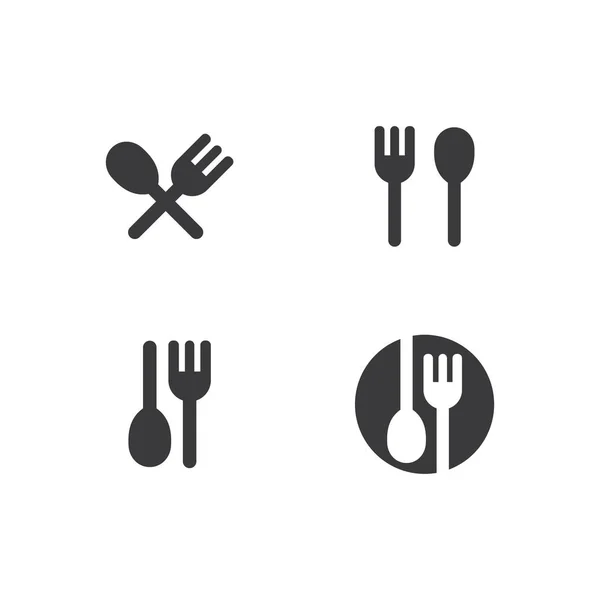 Вектор логотипа вилки и ложки — стоковый вектор