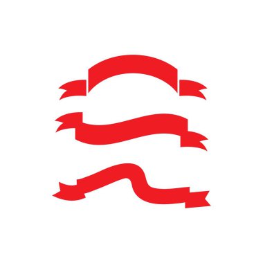 Şerit afiş düz tasarım vektörü 