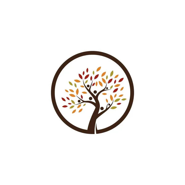 Logo árbol genealógico — Vector de stock