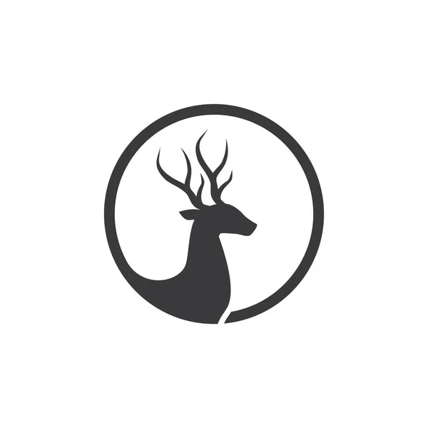 Vecteur de logo ilustration cerf — Image vectorielle