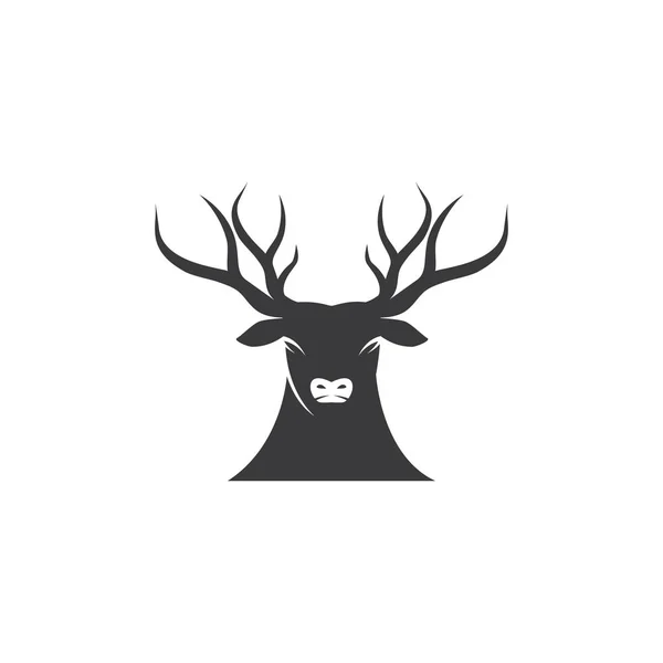 Deer ilustration logo vector — Stock Vector