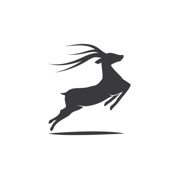 鹿のイラストロゴベクトル — ストックベクタ