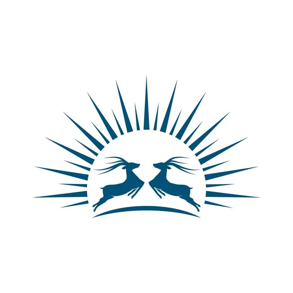Deer ilustracja logo wektor — Wektor stockowy