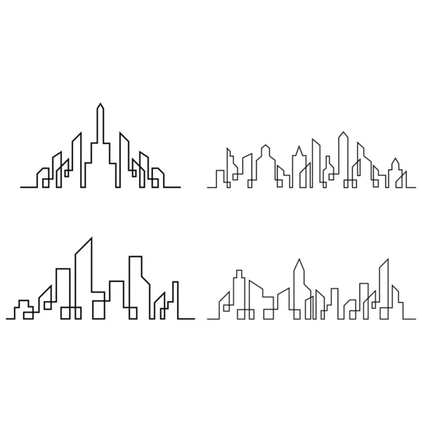 Illustration der Stadtsilhouette — Stockvektor