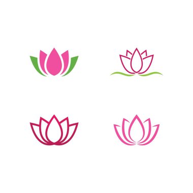 Lotus çiçek logosu seti