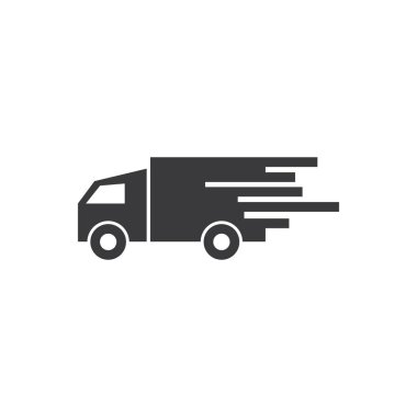 Kamyon logosu simgesi ilustration vektör 