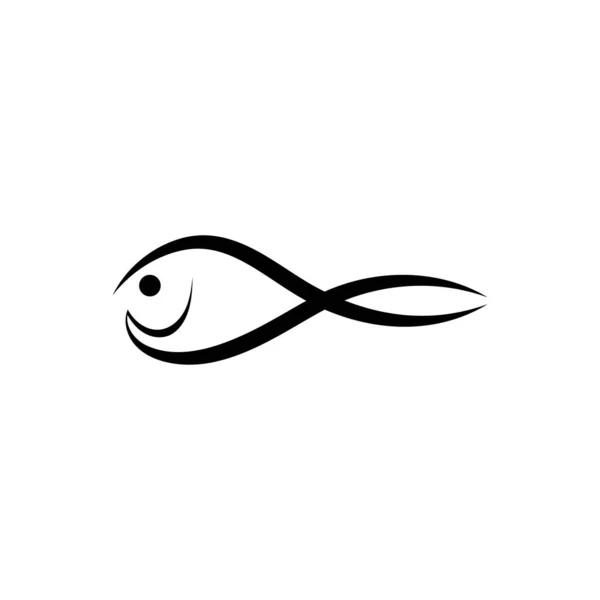 Vektor logo ikan - Stok Vektor