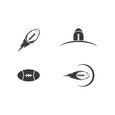 Rugby topu logosu seti