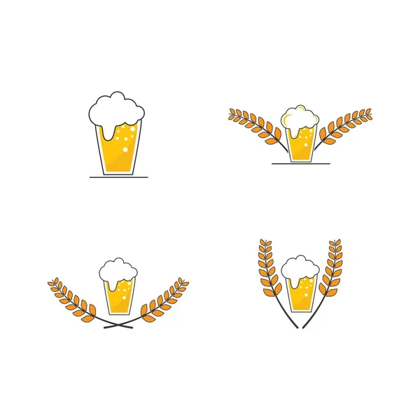 Bierglas oktoberfest logo — Stockvector