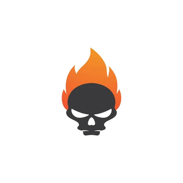 Flame Skull Black and White — Stock Vector © Tzubasaz #21630101