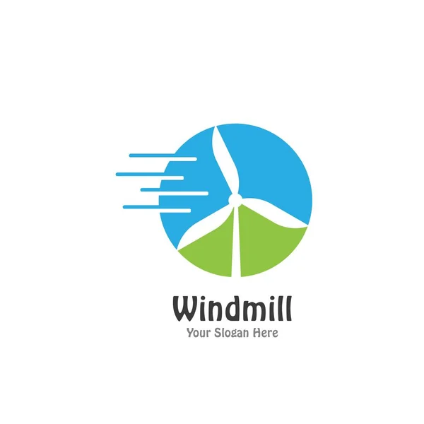 Windmühlen-Logo — Stockvektor