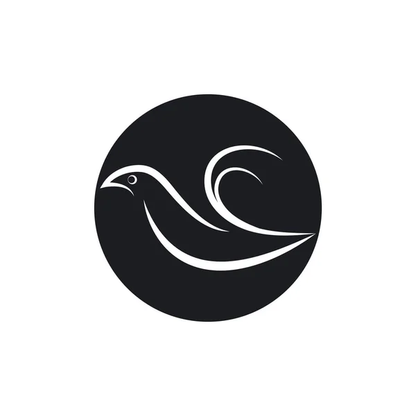 Bird asa pomba logotipo — Vetor de Stock