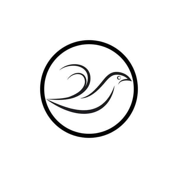 Bird asa pomba logotipo —  Vetores de Stock