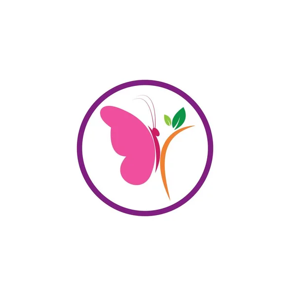 Folha de borboleta Logo — Vetor de Stock