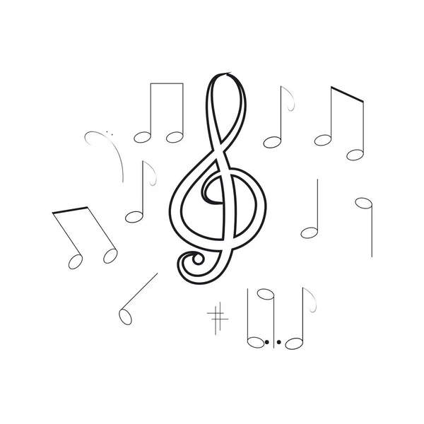 Musik not ikon — Stock vektor
