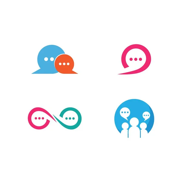 Set di logo della bolla vocale — Vettoriale Stock