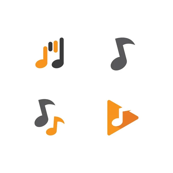 Music note logo — Stock Vector