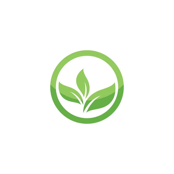 Logo hoja verde — Vector de stock