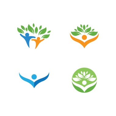 Sağlıklı yaşam insanlar logo 