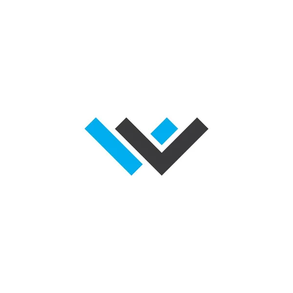 W lettera logo — Vettoriale Stock