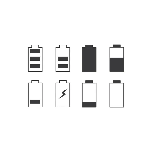Conjunto de ícone da bateria — Vetor de Stock
