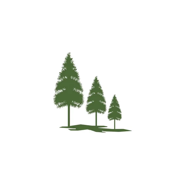 Albero di pino logo ilustrazione — Vettoriale Stock