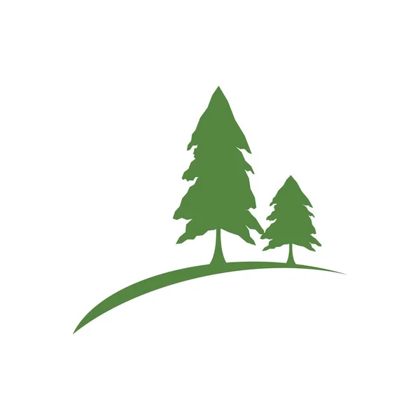 Ilustración del logotipo del árbol de pino — Archivo Imágenes Vectoriales