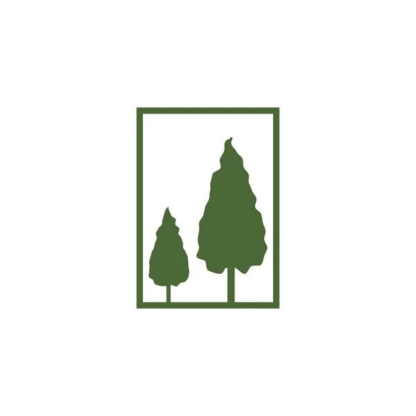 Albero di pino logo ilustrazione — Vettoriale Stock