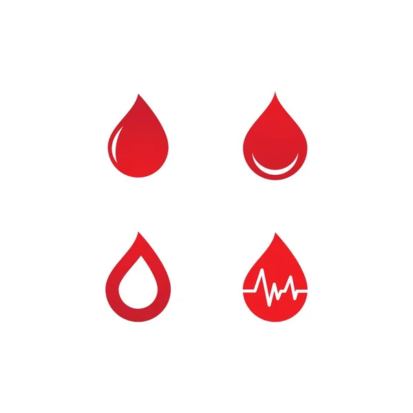 Ilustración de sangre logo vector — Archivo Imágenes Vectoriales