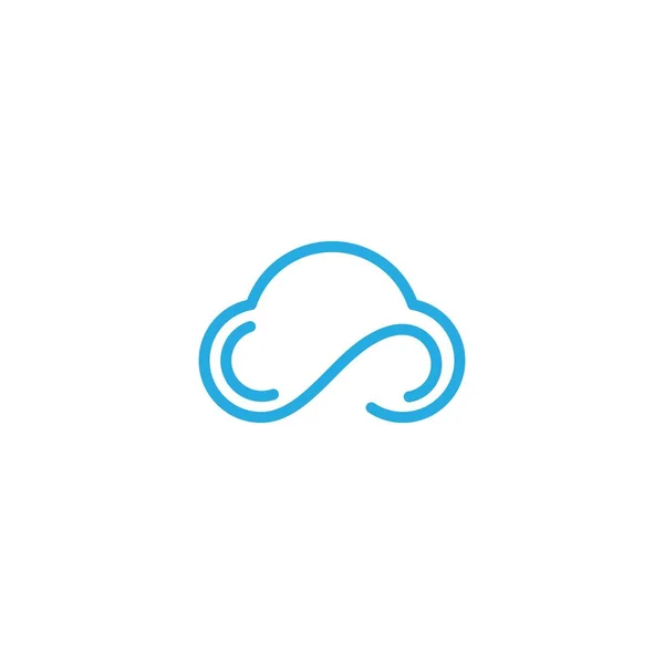 Διανυσματικό λογότυπο τεχνολογίας cloud — Διανυσματικό Αρχείο
