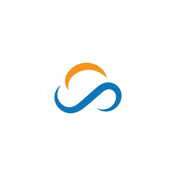 Vettore logo tecnologia cloud — Vettoriale Stock