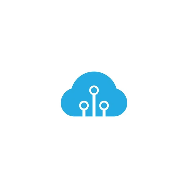 Tecnología de nube logo vector — Archivo Imágenes Vectoriales