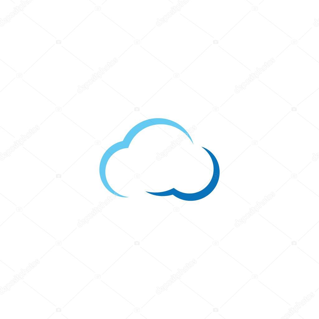 Cloud technology logo vector template design