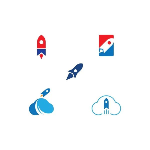 Vecteur de logo ilustration fusée — Image vectorielle