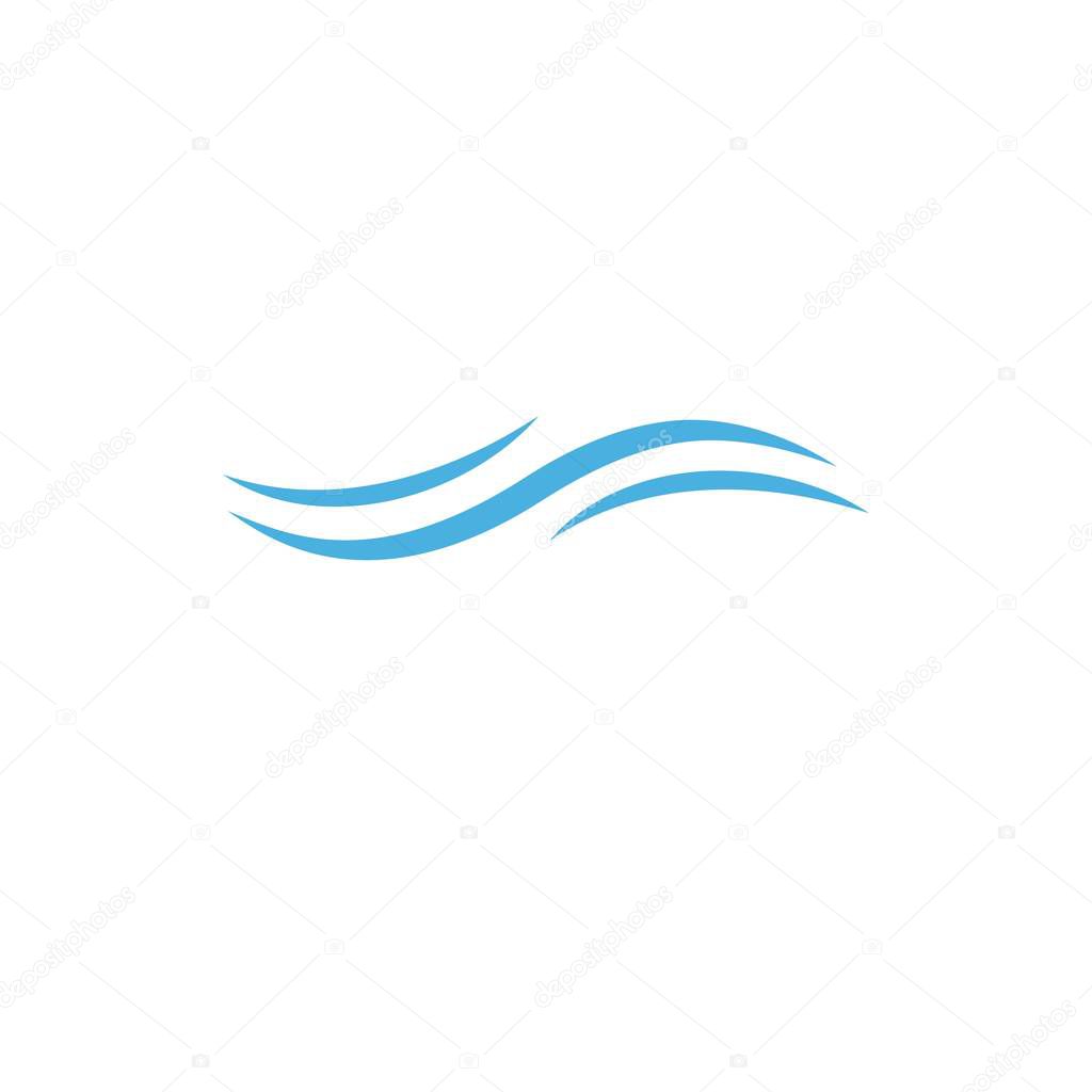 Water wave Logo design vector Template