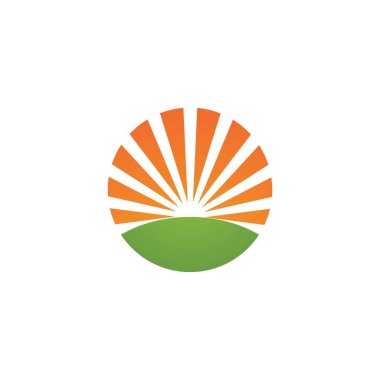 Güneş ılustration Logo vektör 