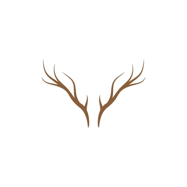 Antler ilustración logo vector — Archivo Imágenes Vectoriales