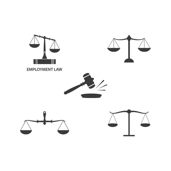 Méretarány Ügyvédi Iroda logó illusztráció — Stock Vector