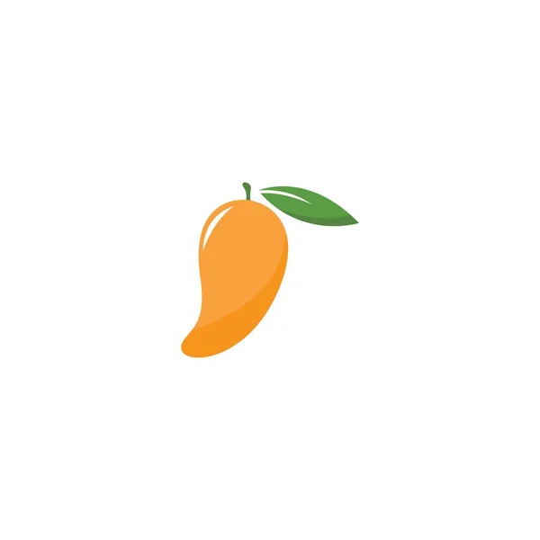 Манго логотип плоский дизайн — стоковый вектор