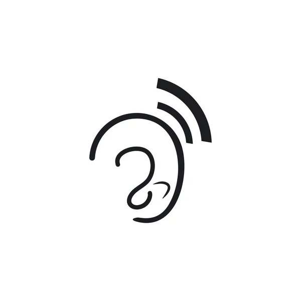 Modello di logo per l'udito — Vettoriale Stock